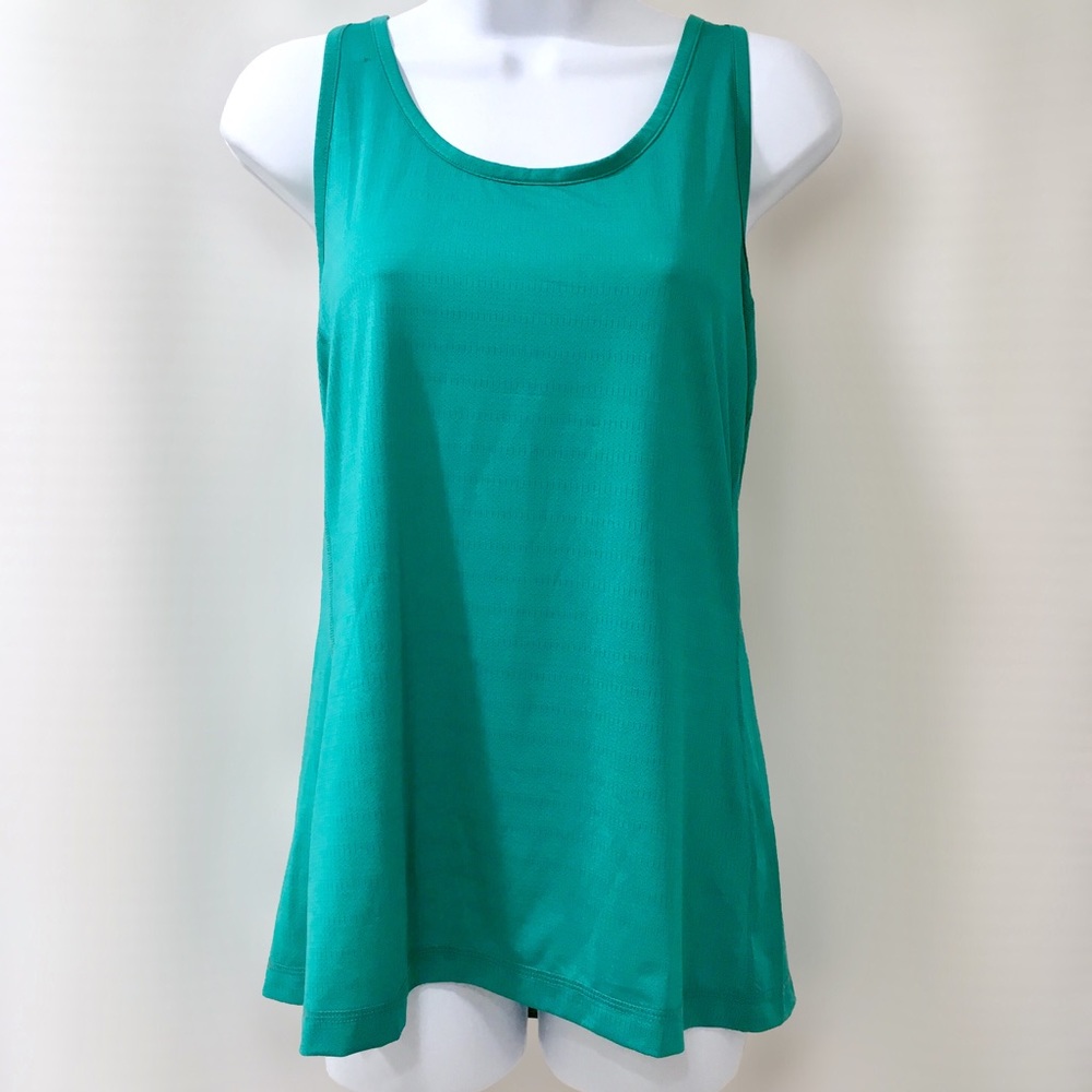 Zella Teal Blue Strappy Back Workout Tank, Size L